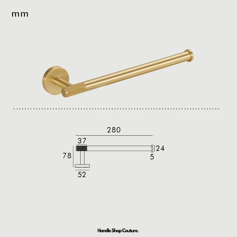 Accessoires de salle de bain laiton massif moleté