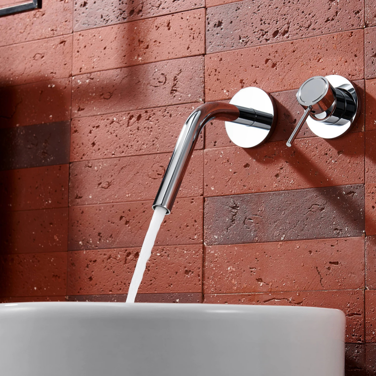 Galena Robinet de Lavabo Mural Moleté, 5 Finitions