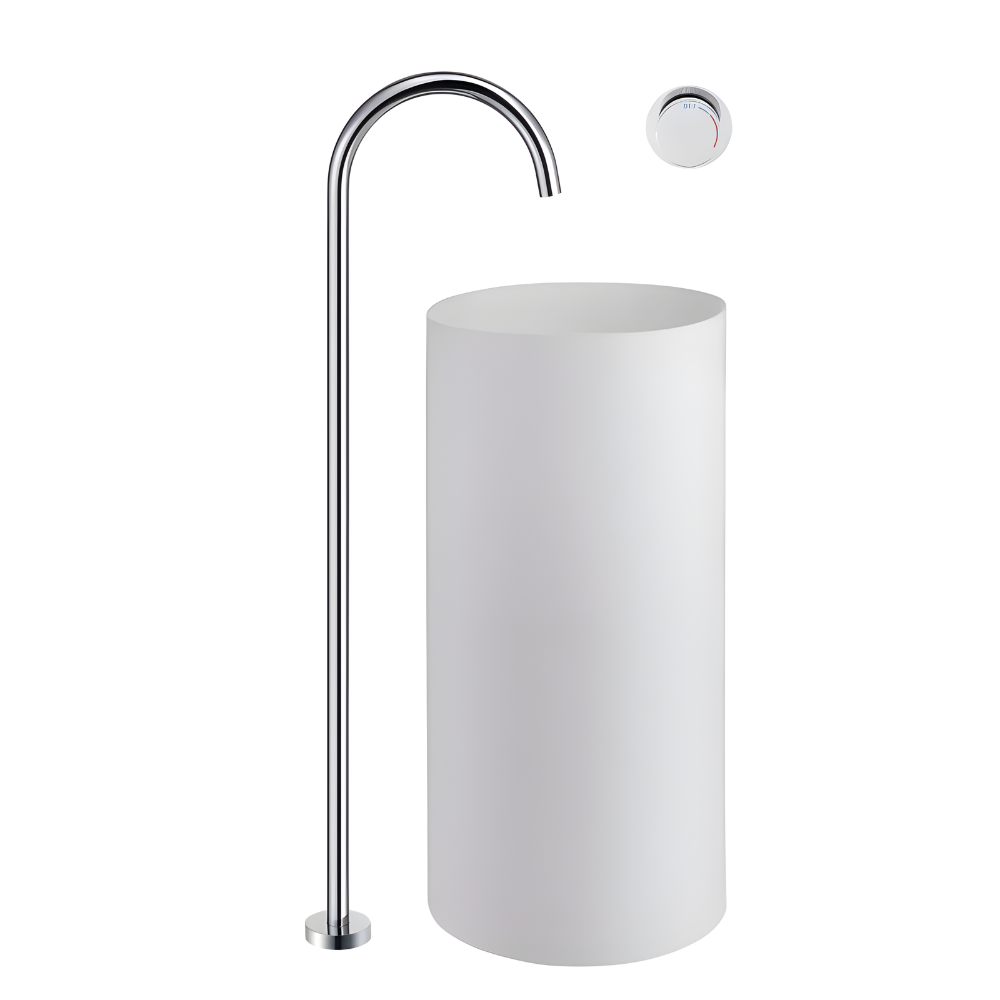 Torbernite Robinet de Baignoire sur Pied Moleté, 4 Finitions