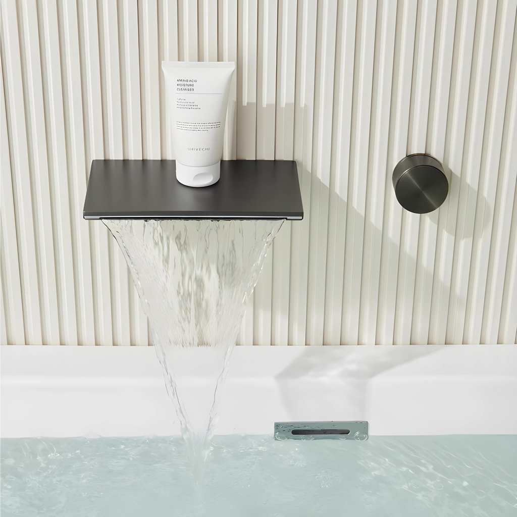 Cinabro Robinet de Lavabo Mural Moleté Compact, 5 Finitions