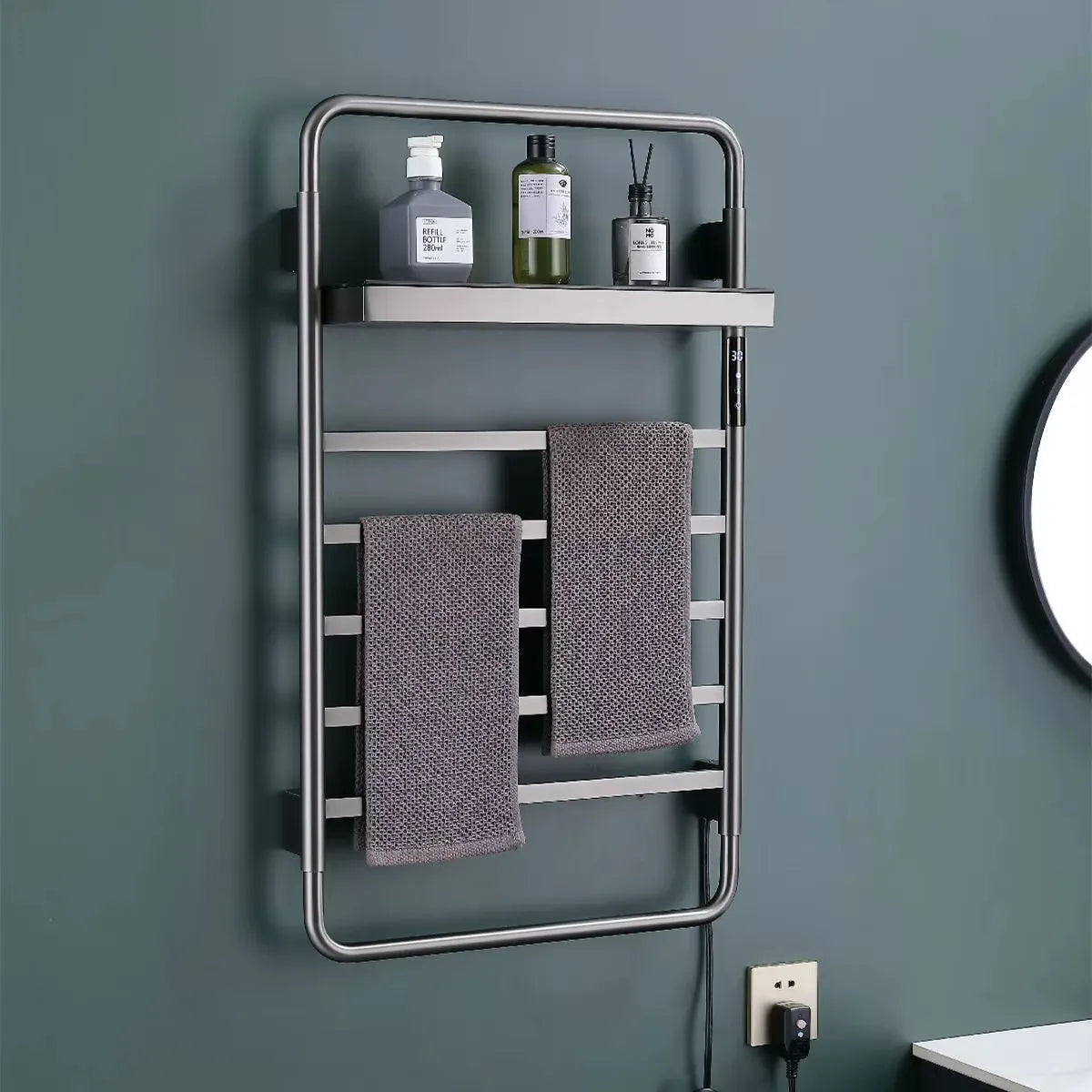 Aéraly MENSOLA - Sèche-Serviette Électrique Programmable avec Étagère | 65W