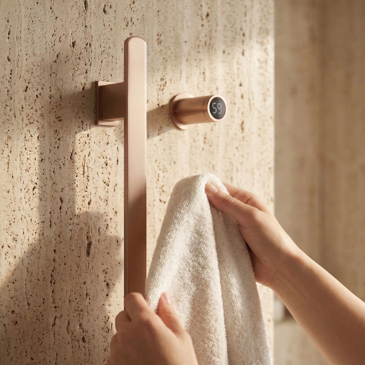 Aéraly CARBO I - Design-Handtuchwärmer WiFi | Kohlefaser | 50W