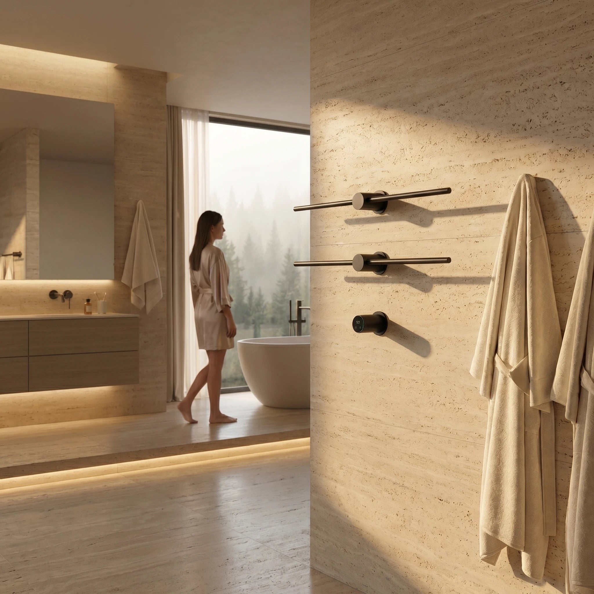 Aéraly FLUSH - Sèche-Serviette Encastré | 130W