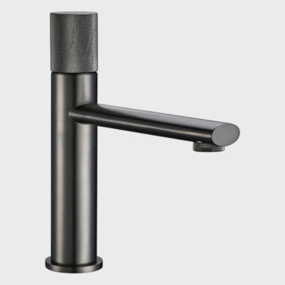 Mitigeur de lavabo sur plan anthracite