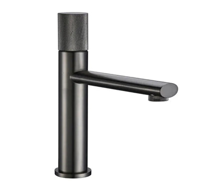 Mitigeur de lavabo sur plan anthracite