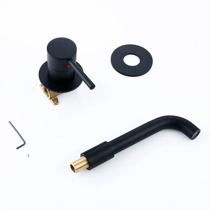 Mitigeur de lavabo encastré noir mat