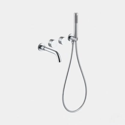 Mitigeur de baignoire encastré avec douchette chrome
