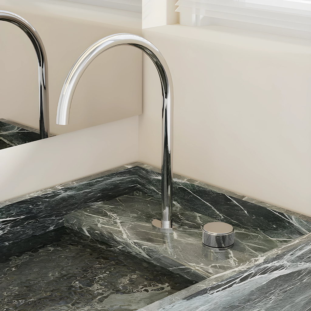 Berillio Mitigeur de Lavabo Monotrou Moleté, 4 Finitions