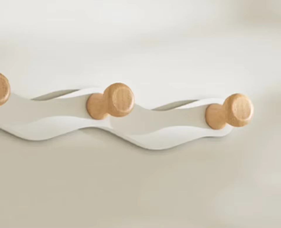 Porte manteau mural design vague en fer sans perçage