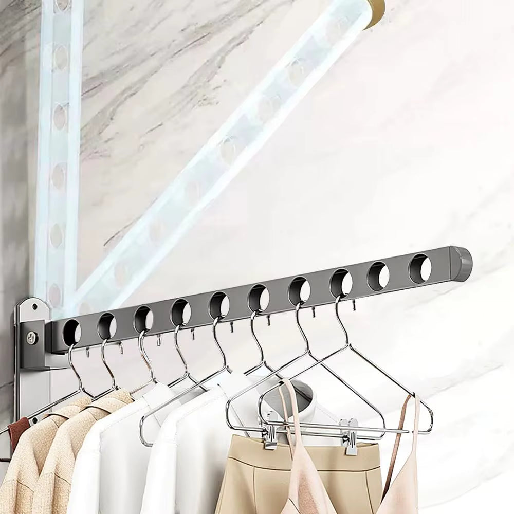 Porte cintre mural pliable en acier