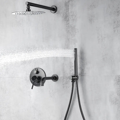 Composition bain-douche thermostatique encastrée anthracite