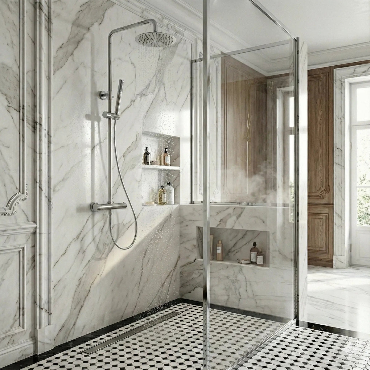 Colonne de Douche mural chrome