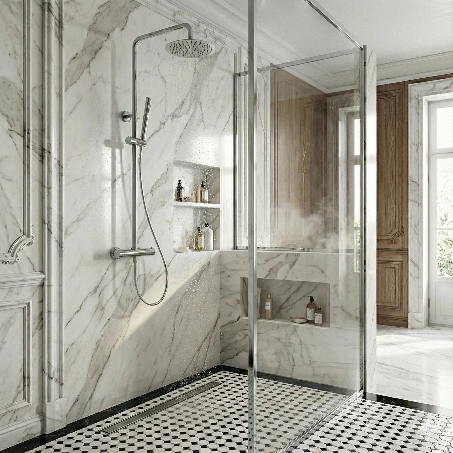 Colonne de Douche mural chrome