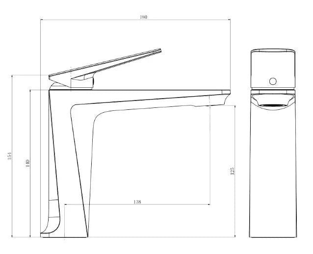 Mitigeur de lavabo sur plan 3 finitions