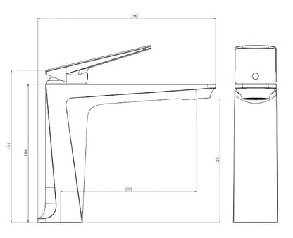 Mitigeur de lavabo sur plan 3 finitions