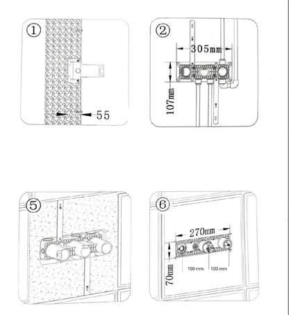 Ensemble de Douche encastré anthracite