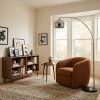 Lampadaire arc en métal chromé ARCUS