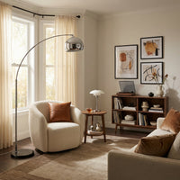 Lampadaire arc en métal chromé ARCUS