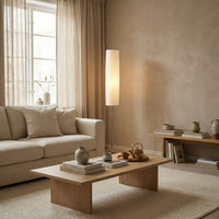 Lampadaire tissu plissé blanc PLISSA