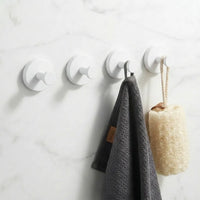 304 Stainless Steel Twist & Lock Suction Cup Hook - Set of 4, No Drilling Required