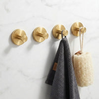 304 Stainless Steel Twist & Lock Suction Cup Hook - Set of 4, No Drilling Required