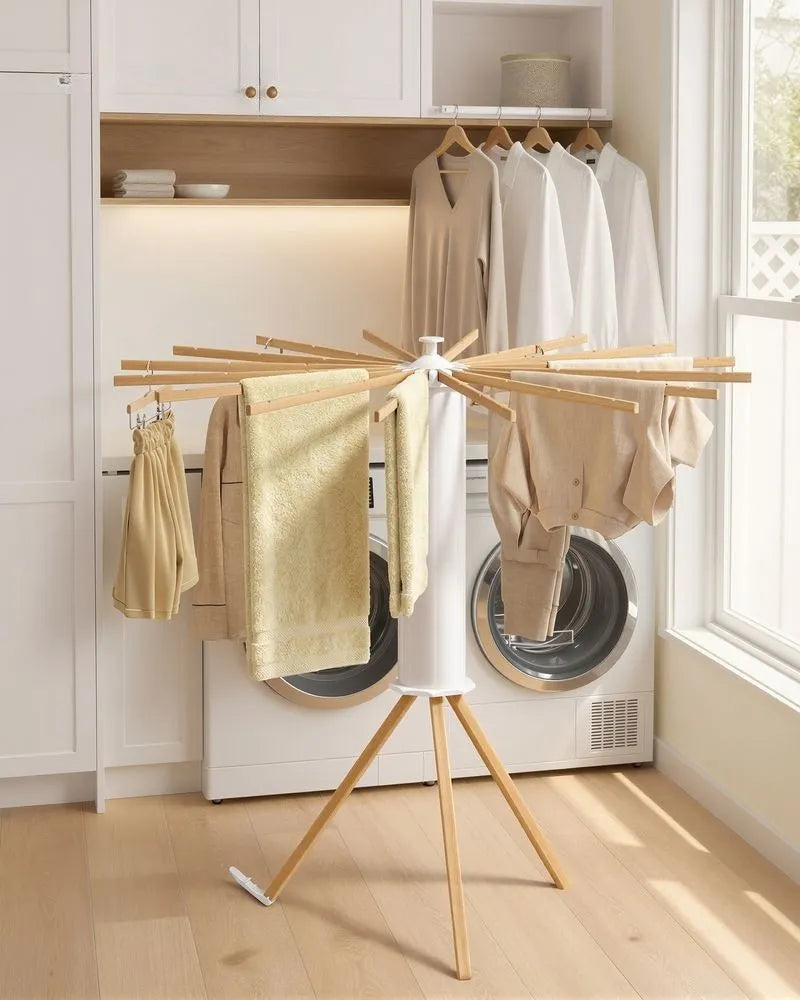 Wäscheständer Dreibein klappbar – Naturholz-Design 30 kg