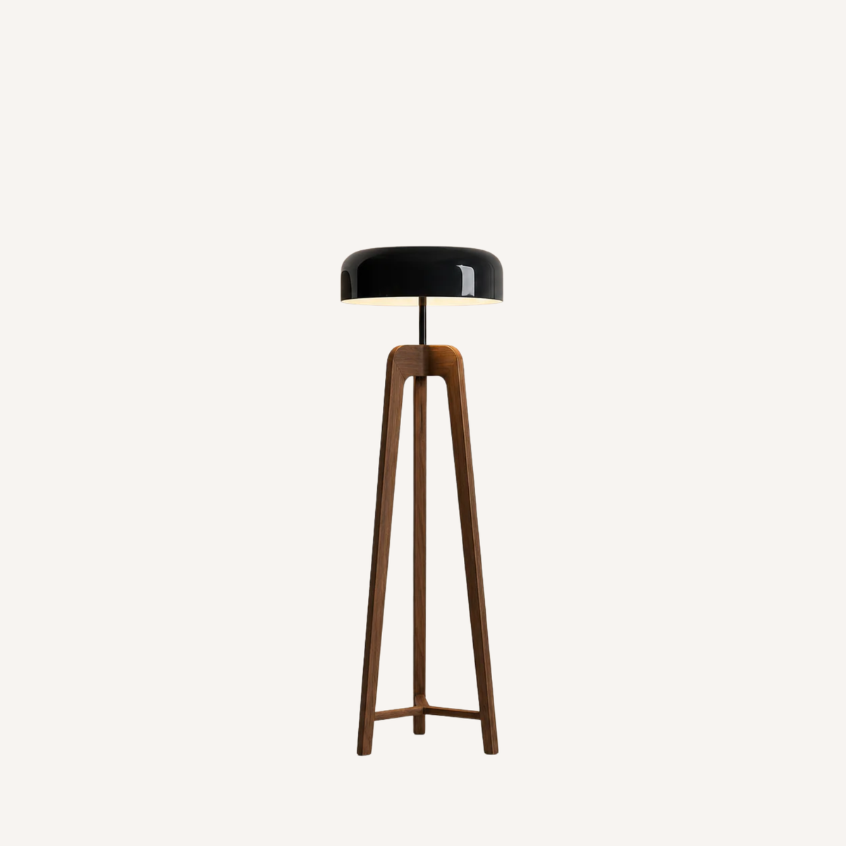 Lampadaire tripode bois de frêne et métal EQUILIBRA