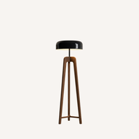 Lampadaire tripode bois de frêne et métal EQUILIBRA