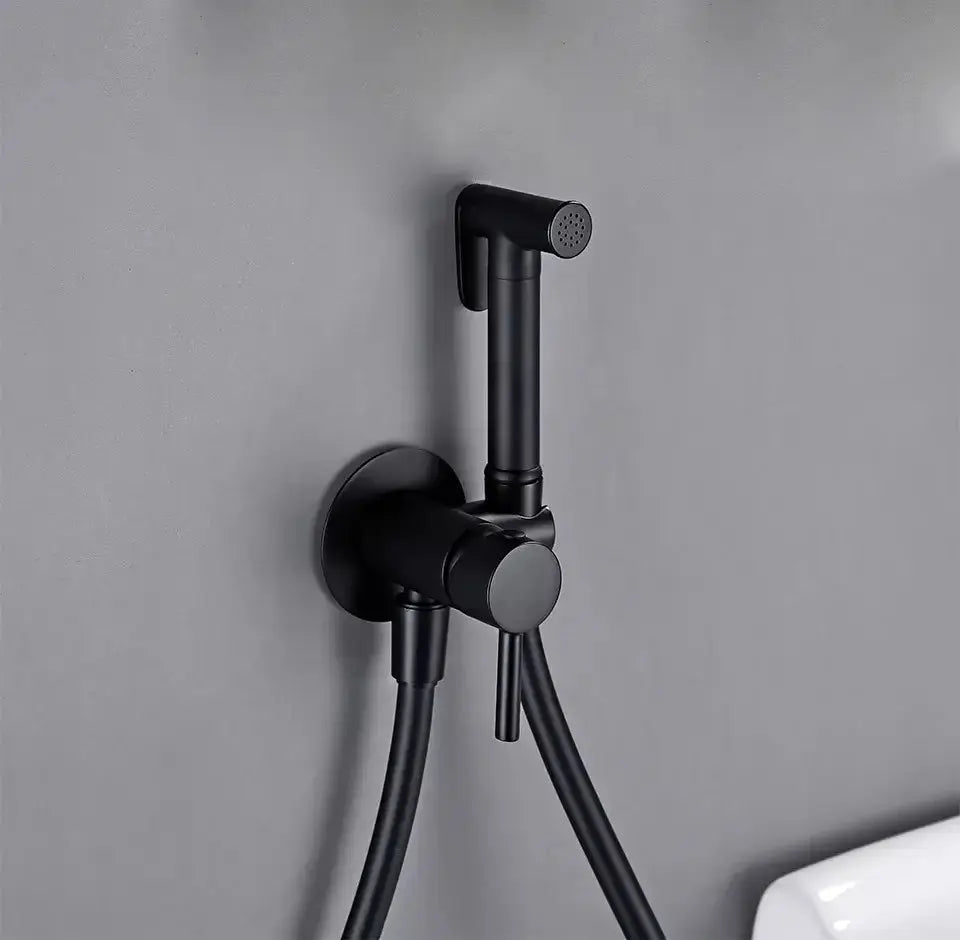 Kit douchette hygiénique noir mat
