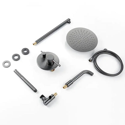 Composition bain-douche thermostatique encastrée anthracite
