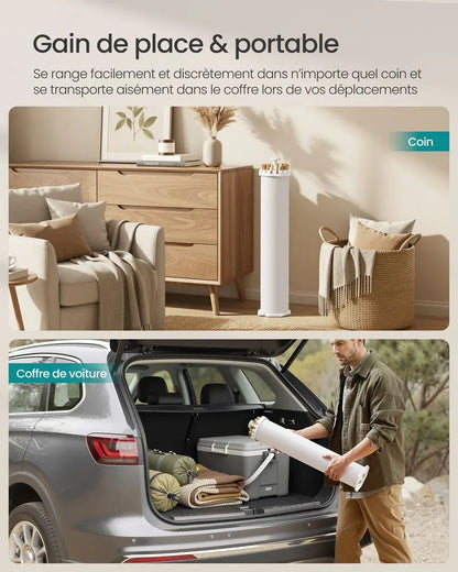 Étendoir à linge trépied pliable - Design bois naturel 30 kg