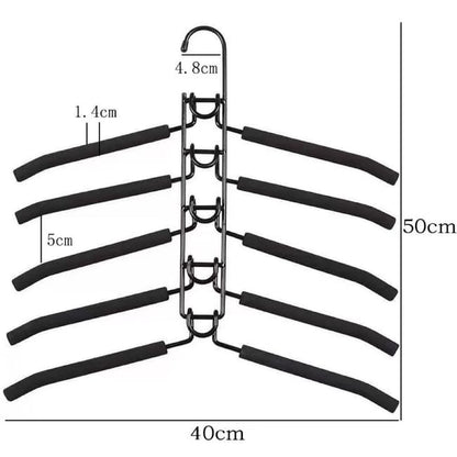 Cintre gain de place 5 niveaux détachable – Acier robuste