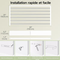 Étendoir Mural Rabattable — 5 ou 6 Barres | Acier Inox | Gain de Place - Aéraly