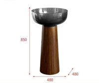 ELARA BOIS - Vasque totem ronde sur pied