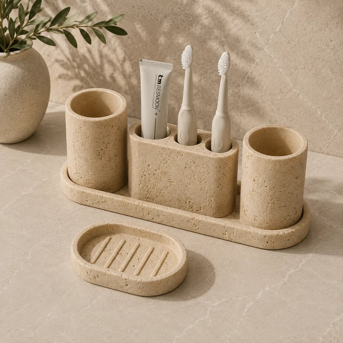 TRAVIRA - Bathroom Range in Travertine, Natural Stone