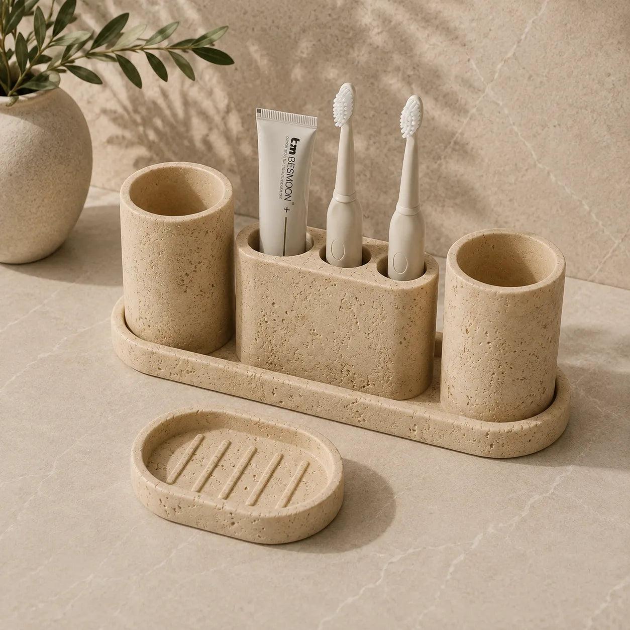 TRAVIRA - Bathroom Range in Travertine, Natural Stone