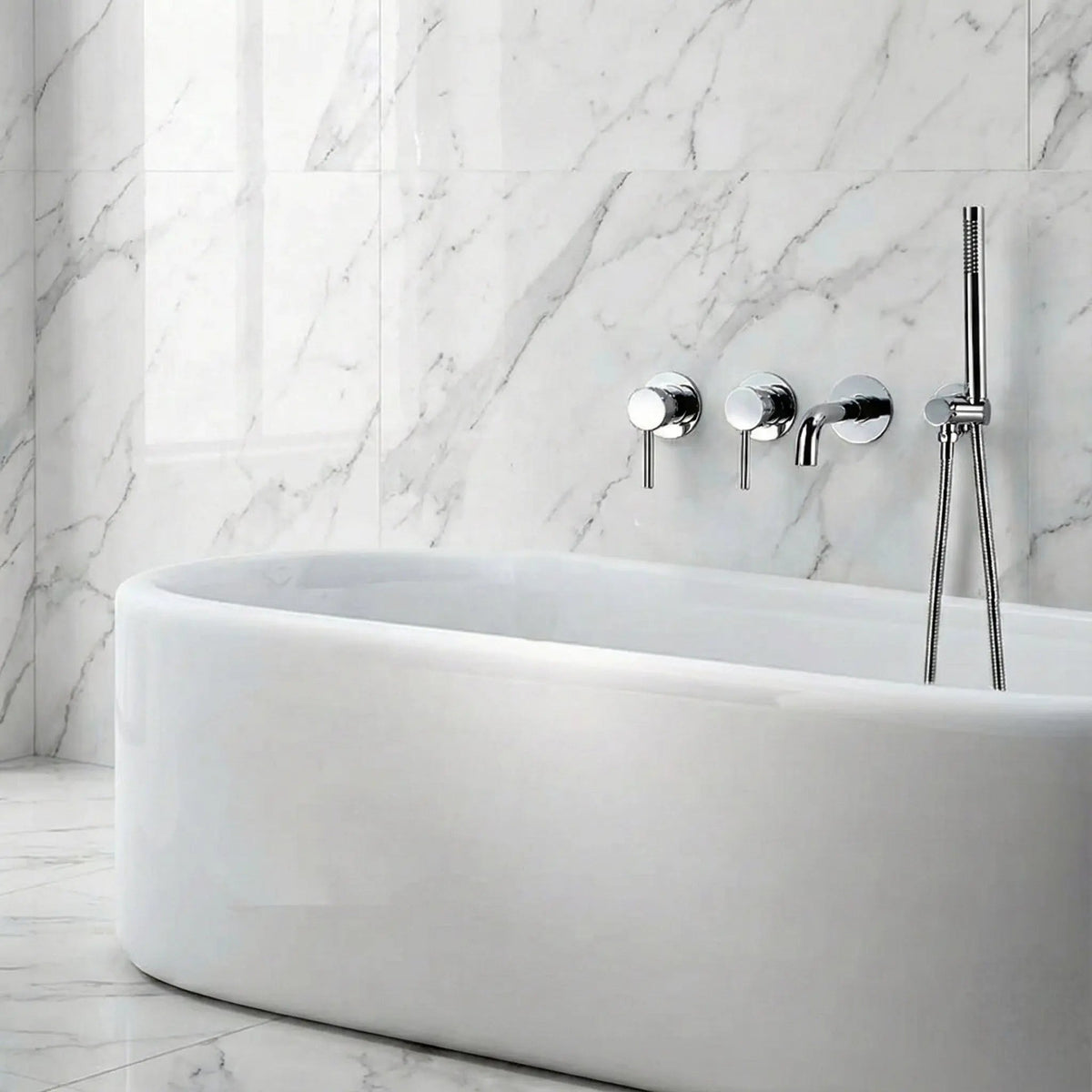 Pack mitigeur de bain à encastrer chrome