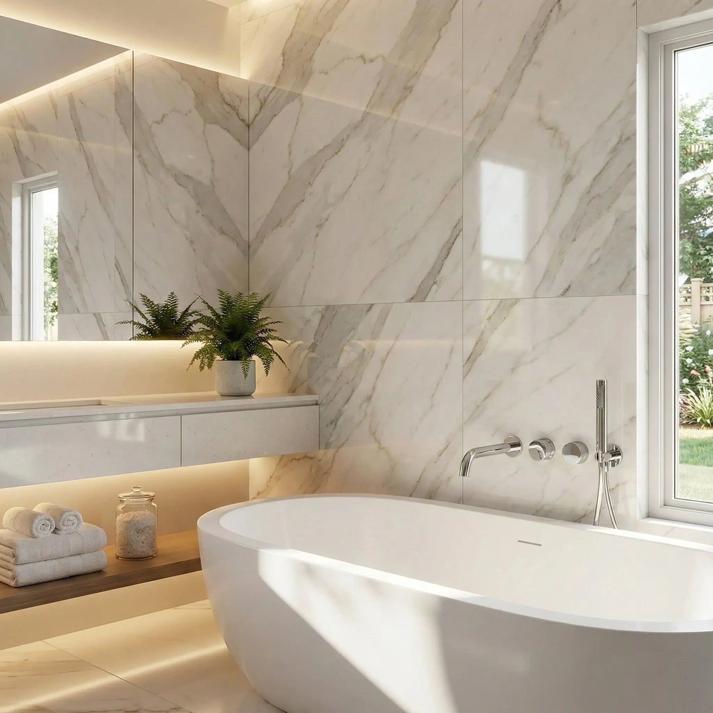Mitigeur de baignoire encastré avec douchette chrome