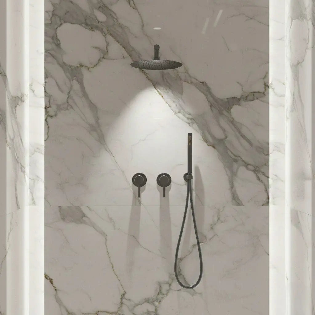 Composition de Douche encastré anthracite