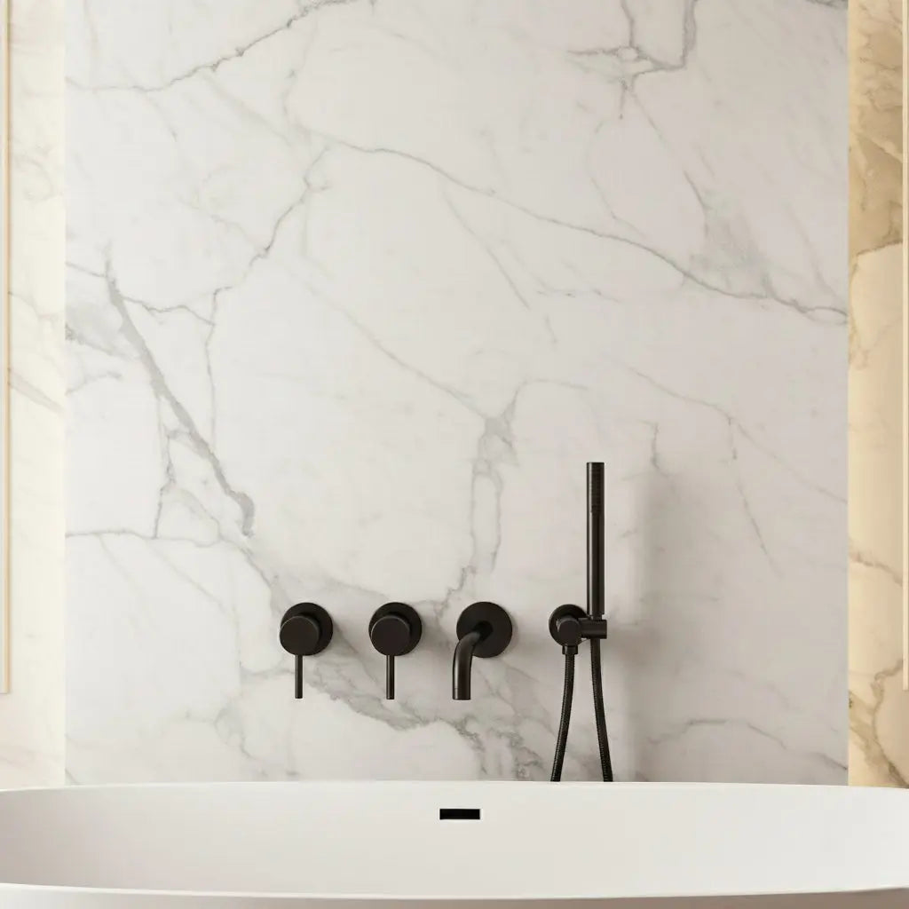 Pack mitigeur de bain à encastrer noir