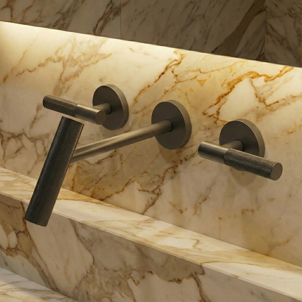 Mitigeur de lavabo encastré anthracite