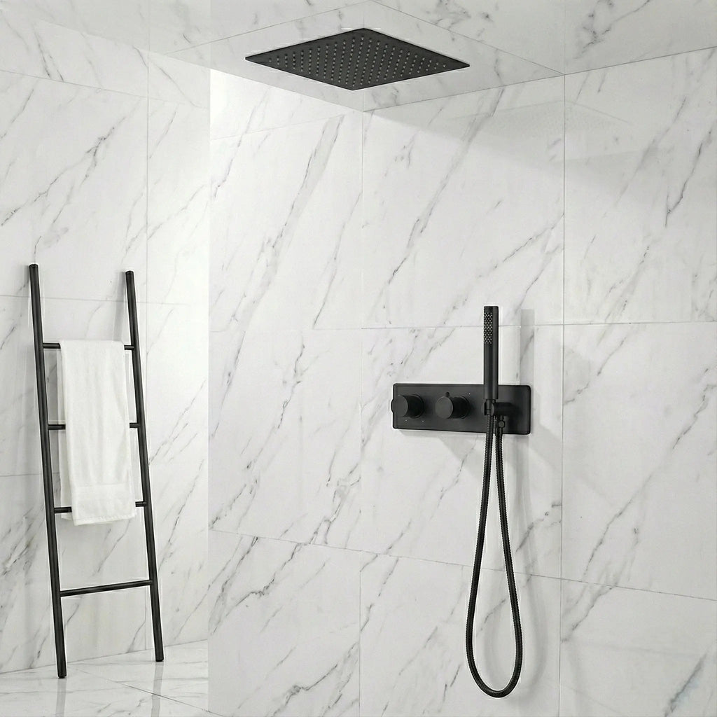 Ensemble de Douche encastré noir mat