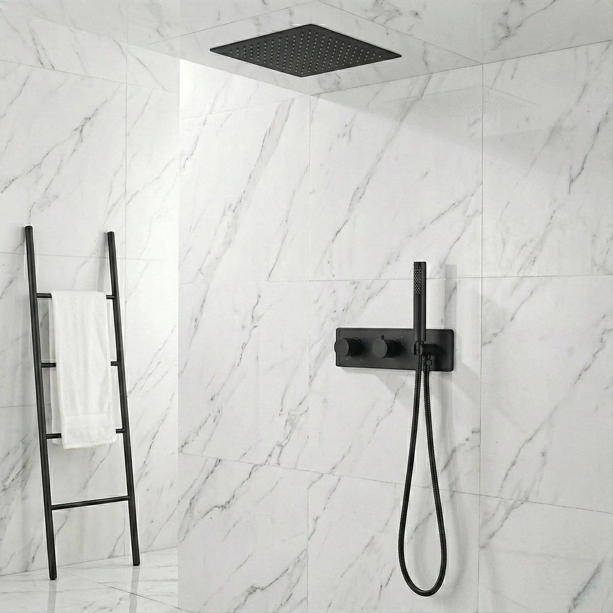 Ensemble de Douche encastré noir mat