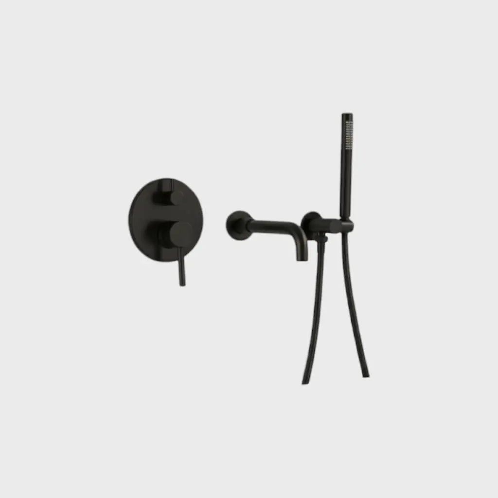 Mitigeur de bain thermostatique encastré noir