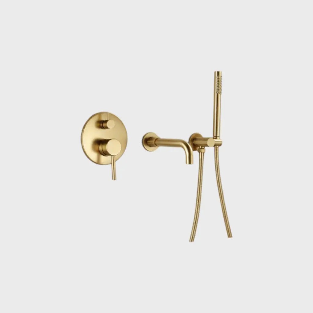 Mitigeur de bain thermostatique encastré or brossé