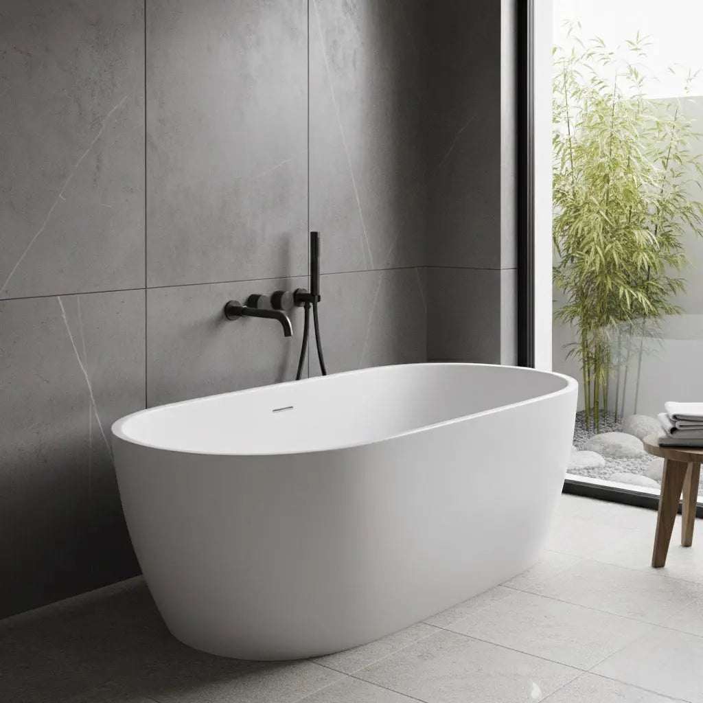 Mitigeur de baignoire encastré avec douchette noir