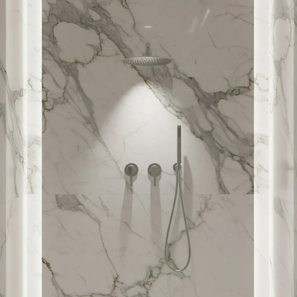 Composition de Douche encastré chrome