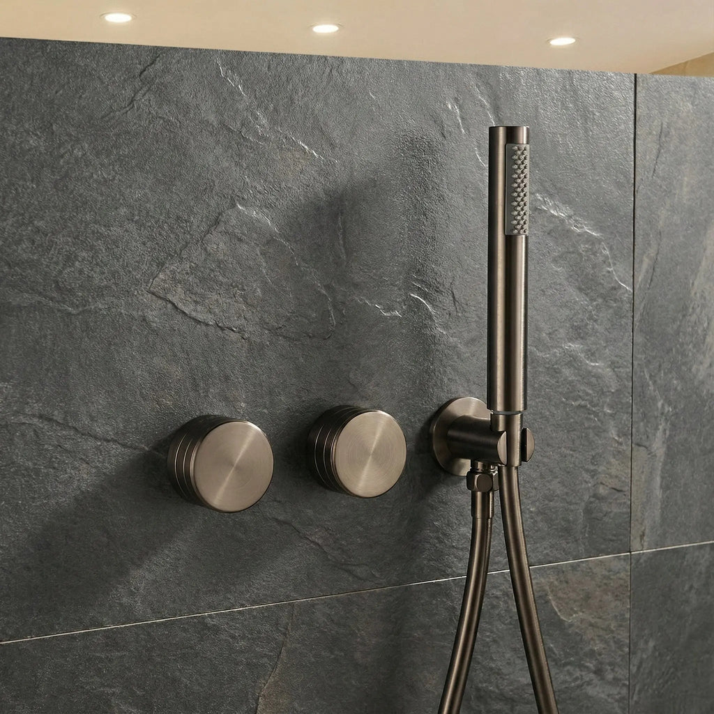 Composition de Douche encastré anthracite