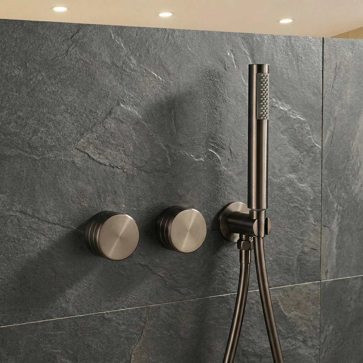 Composition de Douche encastré anthracite