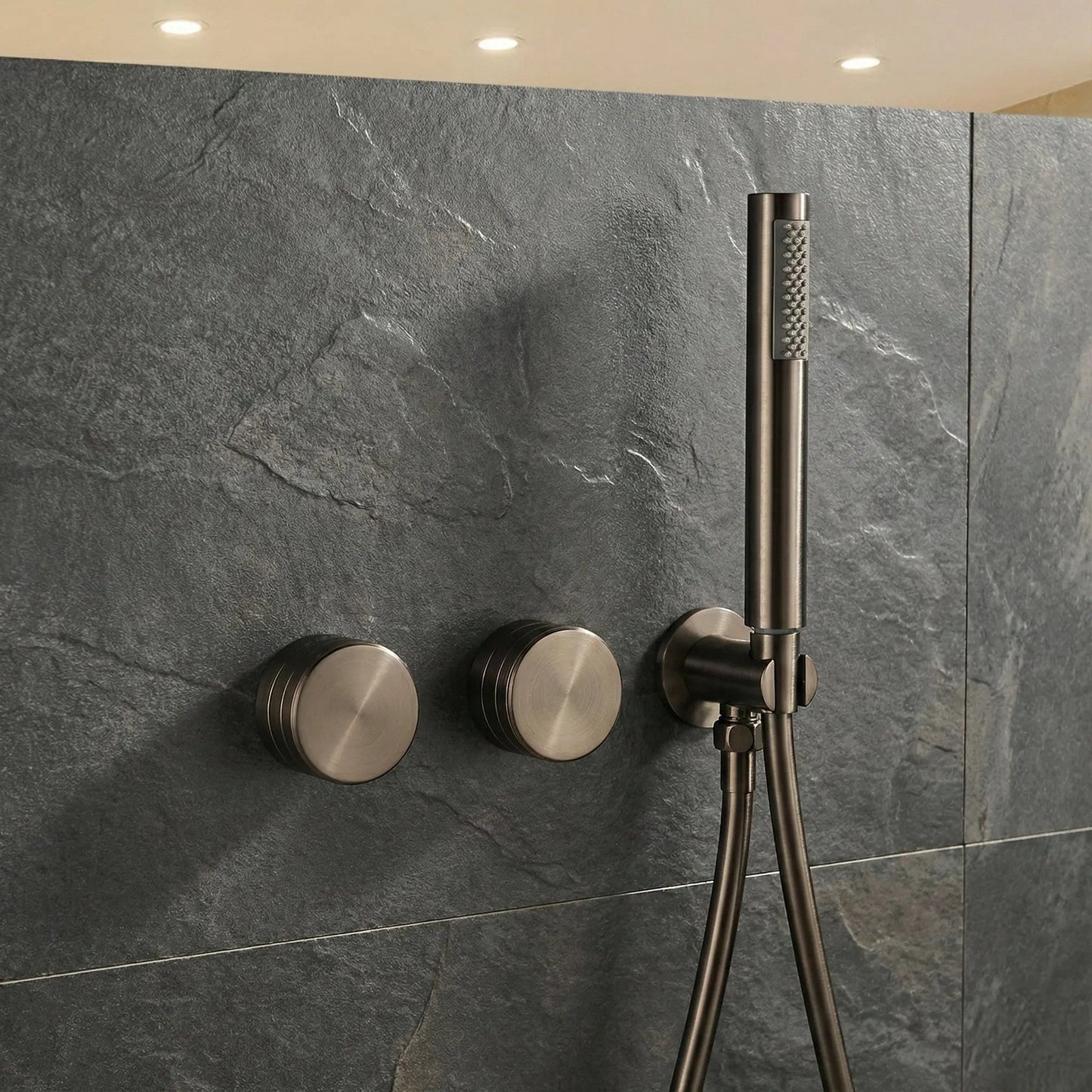 Composition de Douche encastré anthracite